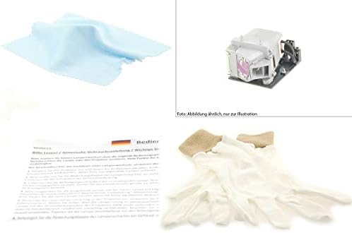 Projectorlamp installation set with BENQ 5J.JED05.001 original module, in bundle with Alda PQ cleaning cloth and installation gloves, suitable for BENQ TH683, W1090, BH302, HT1070 projectors