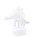 Produktbild happy event Dinosaurier 3D Nachtlicht | Tisch Schreibtischlampe | 7 Farben 3D optische Täuschung Lichter (B: Ohne Fernbedienung, Weiß)