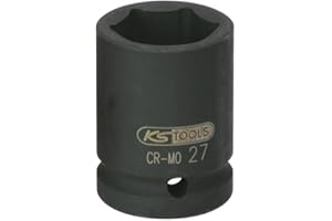 KS Tools 515.1328 - Douille à chocs 6 pans 3/4'', 28 mm - Uniquement pour utilisation à chocs - En Chrome-Molybdène