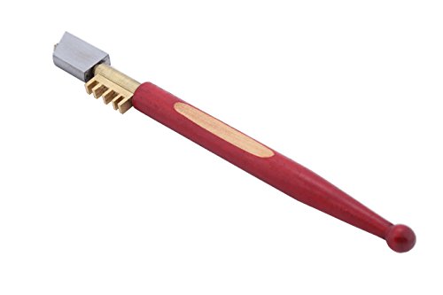 Professional Heavy Duty Diamant Spitze Glasschneider - Messing Snapper - Griff aus Hartholz
