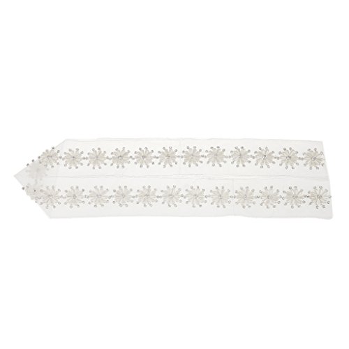 MagiDeal Perlen Borte Spitzenborte Spitzenband Besatz Kleidung Nähen Hochzeit Deko DIY – Farbe 3, 97cm - 5
