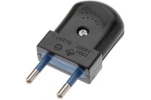 LND Fiche Électrique Plate Noire Mâle - 250Vac, 10A, IP20 | Trouvez la Connectique Électrique Idéale