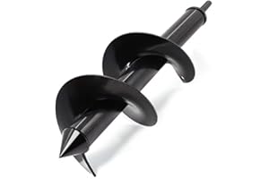 LYFETC Auger Drill Bit for Planting 10x30cm Garden Auger Spiral Drill Bit Bulb Planter Auger Post Hole Digger Garden Spiral Hole Drill Planter Soil Auger Planting Auger for Hex Driver Drill Solid Shaft