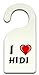 Produktbild Personalisierter Türhänger (Türschild) mit Aufschrift Ich liebe Hidi (Vorname/Zuname/Spitzname)