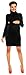 Zeta Ville Women's Maternity Stretch Warm Knit Bodycon Dress Polo Neck - 888c (Black, 8/12)
