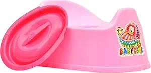 MUGALE Baby Toilet Trainer Potty Seat with Upper Closing Lid (Pink)