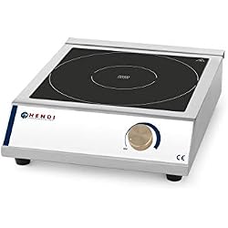 Hendi 239780 Plaque de cuisson à induction modèle 3500 M M, INOX, Silver, 32,7 x 42,5 x 10 cm