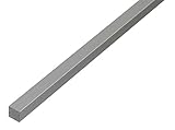 Anchura: 12 mm GAH-ALBERTS 470296 - Varilla cuadrada, aluminio, Plateado (natur), 1000 x 12 x 12 mm