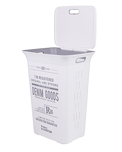 Wäschetruhe Wäschekorb Wäschepuff mit Belüftung Moda Denim 60 Liter mit Deckel Wäschesammler - 4