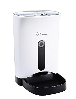 PetSinc Distributeur Automatique De Nourriture Pour Chiens et Chats Animaux 4.3L, Programmable Jusqu'à 4 repas/jour, Automatique Pet Feeders, Contrôle De Portion Et Enregistrement Vocal - PetSinc