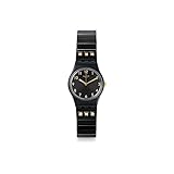 Swatch Unisex Erwachsene Analog Quarz Uhr mit Edelstahl Armband LB181A