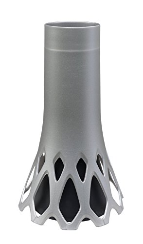 Plastia Grabvase Roseta 1 L mit Sockelgewicht, silber