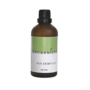 ORGAKNICKS Natural Hair Oil for Hair Growth and Hairfall Control with Rosemary, Peppermint and Grapeseed Oil. For Men and Women-100ml