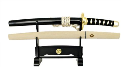 Japanese Letter Opener#07: Black (Small) &amp; White Saya- For Decoration