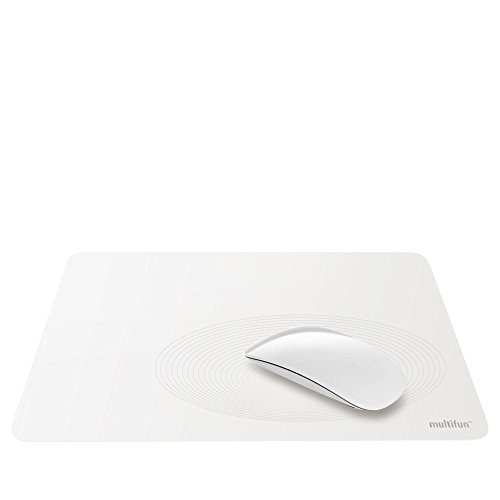 multifun Gaming Mauspad Mouse Pad Wasserdicht Ultra Dünnes rutschfeste Gummi mousepad für Mac in 4 Farben,26×20×0.04cm (Weiß) - 5