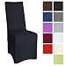 Produktbild Beautissu Bankett-Stuhlhusse Leona - 45x90 cm Stretch-Stuhlbezug - Elegante Bi-Elastic Husse - ÖKO-TEX - schwarz