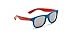 Baby Toddler Blue & Red Wayfarer Sunglasses with Soft Durable Plastic Frame and Black Smoked Lenses Providing Full UV 100% Protection Ideal for 0 to 3 Years