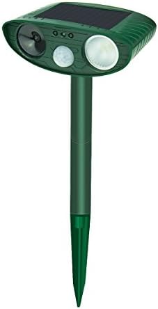 Dog Cats Animal Repellent Ultrasonic, CXYP Outdoor Solar Waterproof Motion Activated Pest Control, Dog Repeller, Sonic Cat Repellent, Rodent Repellent, Birds Repellent, Squirrels Repellent, Mice Repellent
