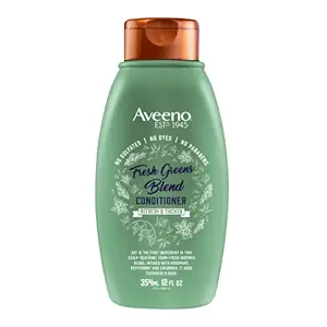 Aveeno Scalp Soothing Fresh Greens Blend Conditioner for Volume, Thickness and Refresh, Sulfate Free Conditioner, No Dyes or Parabens, 12 fl. oz (4067311)