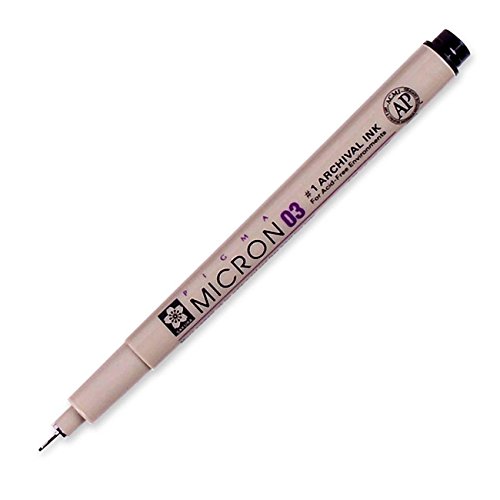 PIGMA MICRON Fineliner SET (6 Stifte, schwarz) - 6