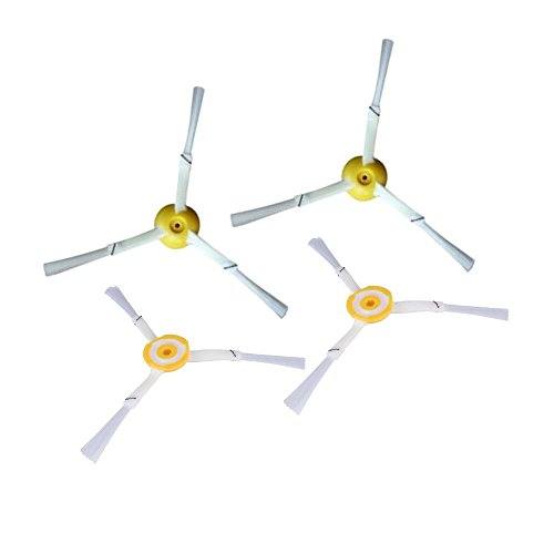 Bosaca Pack de 4 Cepillos Laterales iRobot Roomba Series 800 860 865 866 870 871 880 885 886 890 900 960 966 980 - Garantía 24 Meses Oficial