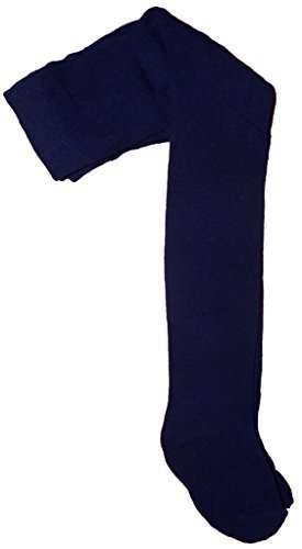Baby Tights Plain Knitted Cotton Rich 1-2years Navy