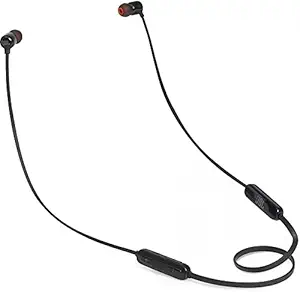 JBL T110BT by Harman Pure Bass in-Ear Wireless Headphone with Mic, Magnetic Cable and Quick Charging (Black)