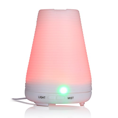Incutex Ultraschall Luftbefeuchter Raumbefeuchter Aroma diffuser mit LED Licht und Nebel - 2