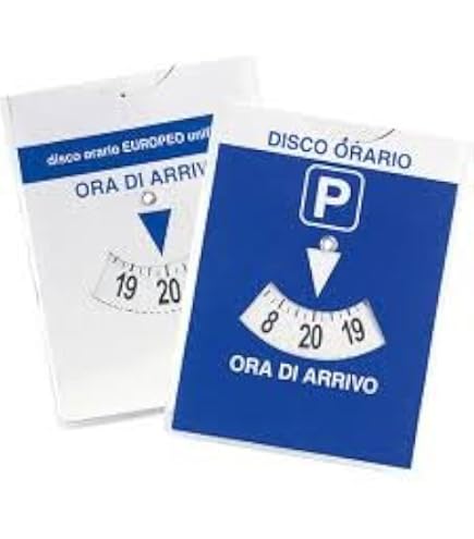 Disco Orario Europeo In Cartoncino - Segnalatore Parcheggio Con Rotella Regolabile - Foto 8