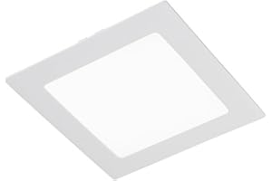 CristalRecord - Downlight LED Cuadrado Blanco Extraplano 12W Novo, Luz neutra 4000K, 22mm grosor, Driver incluido, Mediano