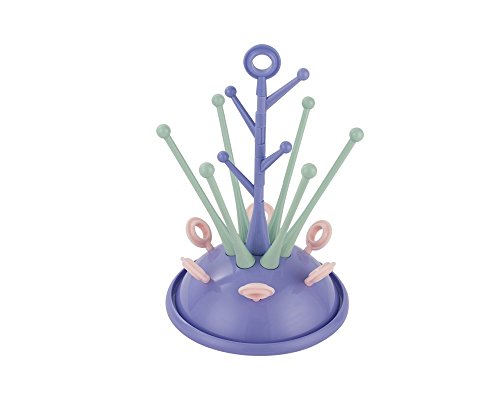 Tofern Fashion Multi feeding baby bottles drying rack system - Purple