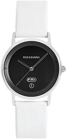 Ross Banna Cornice Silver Unisex Watch with White Strap