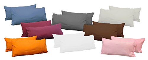 Kissenhüllen Kissenbezüge Microfaser 40x80 cm 2er-Set (Orange)