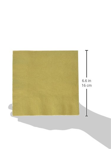 Papierservietten, zweilagig, 33 cm, goldfarben, 50 Stück - 4