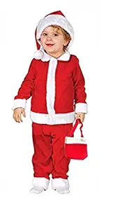 Own Box Santa Claus Dress for 4 year to 6 Year Baby, Kids, Toddler, Unisex Baby Girl & Baby Boy, Christmas Costume Dress (Size-4), (Unisex, Red, Age:- 4 year to 6 Year)