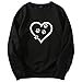Produktbild Berimaterry Damen Herbst Casual Rundhals Langarm Bluse Katze Fußabdruck Lose Pullover Große Größen Pulli Tops Frauen Basic Sweatshirt für Alltag