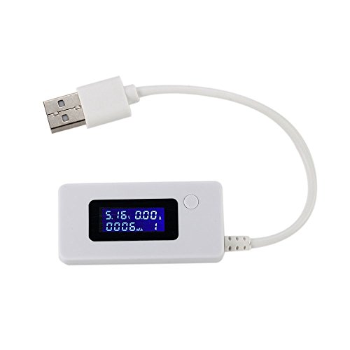 ZITFRI USB Multimeter Digitale Amperemeter für Spannung / Strom / geladene Kapazität Leistungsmesser Strommessgerät Spannungsmesser Kapazitätsmessgerät