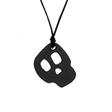 Chewigem Sensory Chew Skull Necklace - Chewy Toy For Autism & ADHD - Black