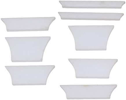 Yibuy White Acrylic Trapezoid Inlay Sticker Decals Dots for Guitar Fretboard Markers Set of 8