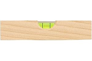 teemando® Marken Mini-Wasserwaage, 15 cm aus Eschenholz, Richtwaage mit Libelle