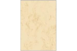 SIGEL DP907 Carta da Lettere / Carta marmorizzata, beige, A5, 90 g, 100 fogli