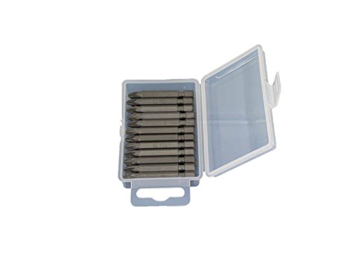 TEMO 25p Pozi PZ2 Impacto Ready 2 pulgadas (50mmL) Longitud Destornillador Insertar Bit vástago hexagonal con la ranura de liberación rápida