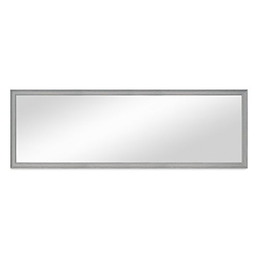 Wand-Spiegel 34×94 cm im Holzrahmen Skandinavisches Design Grau-Braun / Spiegelfläche 30×90 cm - 3