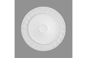 PROVISTON Rosace en stuc - Polystyrène - Diamètre : 430 mm - Blanc - Qualité supérieure - Stable - Montage facile - Rosace de plafond - Décoration murale