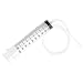 Large Plastic 100ml Syringe Sterile + 80cm Clear Tubing For Lab Hydroponics