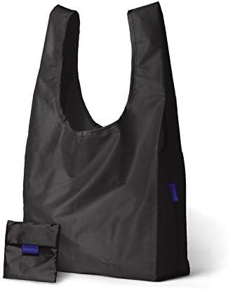 Foldaway Designer Heavy Duty Tote Shopping Bags Bag for Women Men - Black By BAGGU