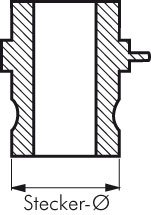 Kamlock-Stecker (A) Rp 2″(IG), 6 bar PP Werkstoff:6 bar PP* Gewinde:Rp 2″ DN:50 (2″)mm Stecker Ø:63 - 2