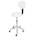 Deo Beauty Stool With Backrest - White