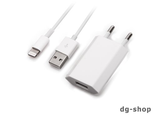 Apple 0000433897 Original USB-Ladegerät mit Lade/Datenkabel iphone 5/5G/5C/5S/iPod Touch 5/5G weiß (Bulkware)