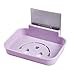 Produktbild erthome Bathroom Shower Soap Box Dish Storage Plate Tray Holder Case Soap Holder Anti-Rost und Langlebig Badezimmer Korb, Duschregal Ohne Bohren (Lila)